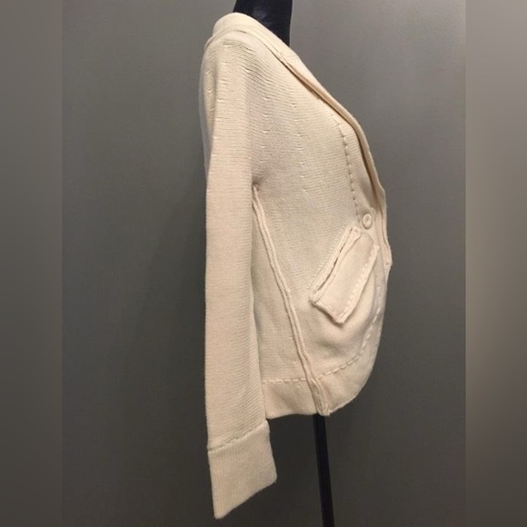 Marc by Marc Jacobs White 100% Wool Knit Cardigan XS - Picture 4 of 5